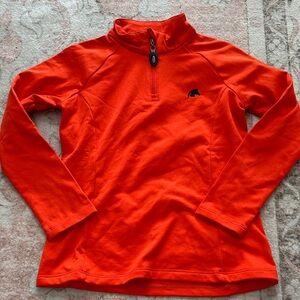 Equestrian Kids Orange Quarter-Zip Sweatshirt size 7-8